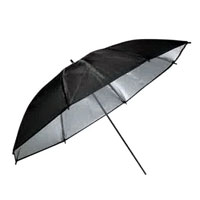 Зонт черно/серебристый